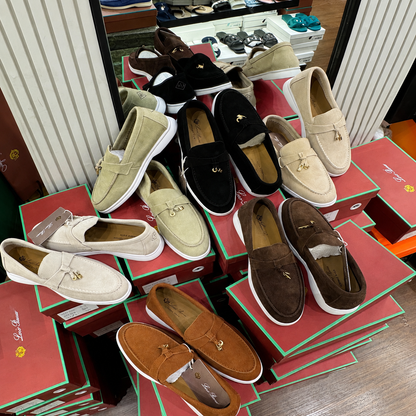 Loro Piana Suede Penny Loafers