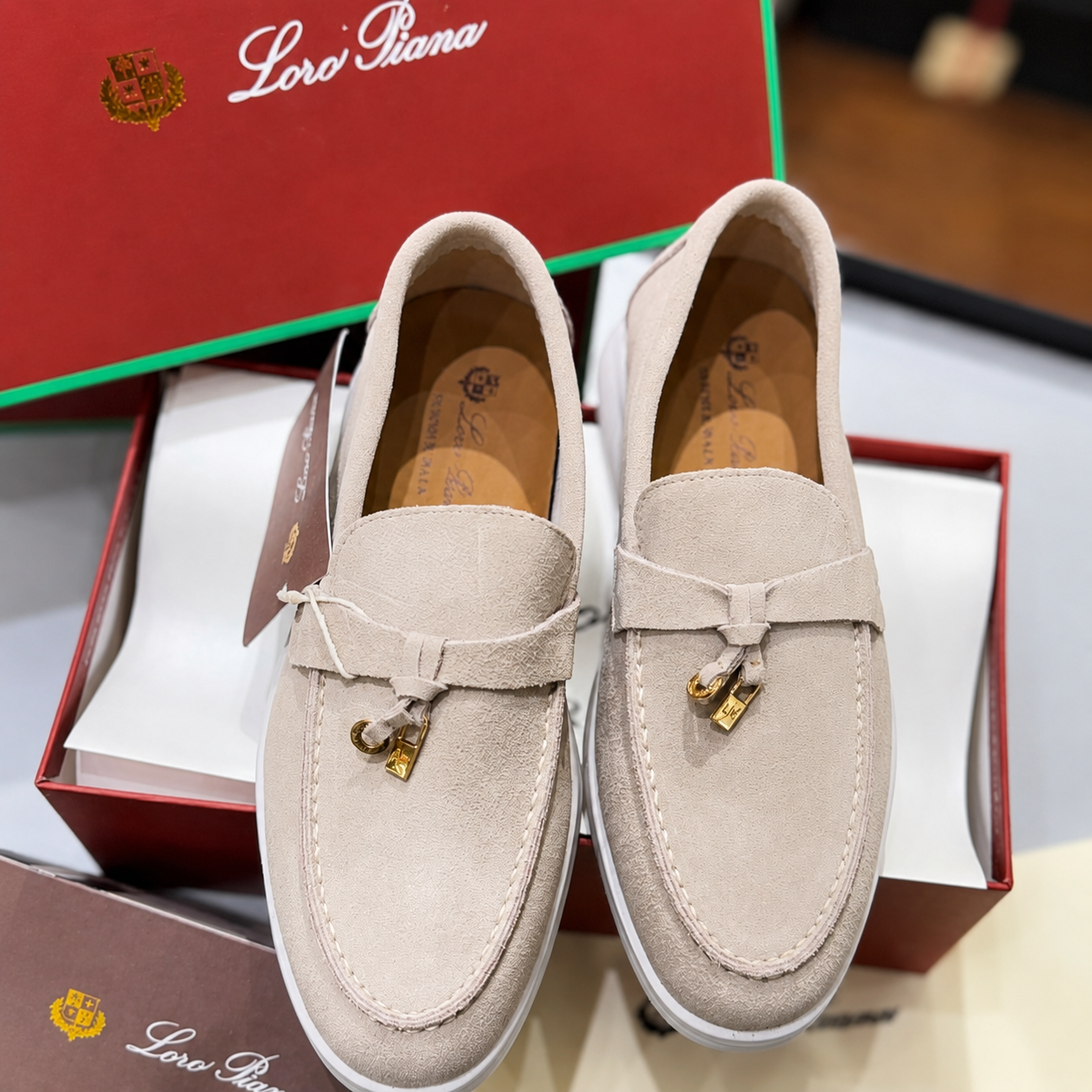 Loro Piana Suede Penny Loafers