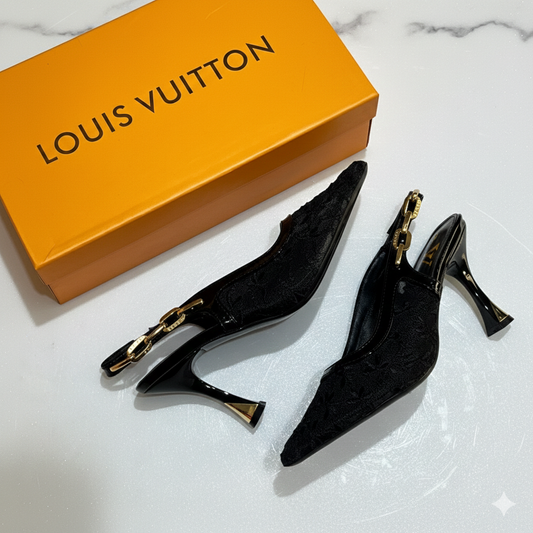 Louis Vuitton Embellished Slingback Heels