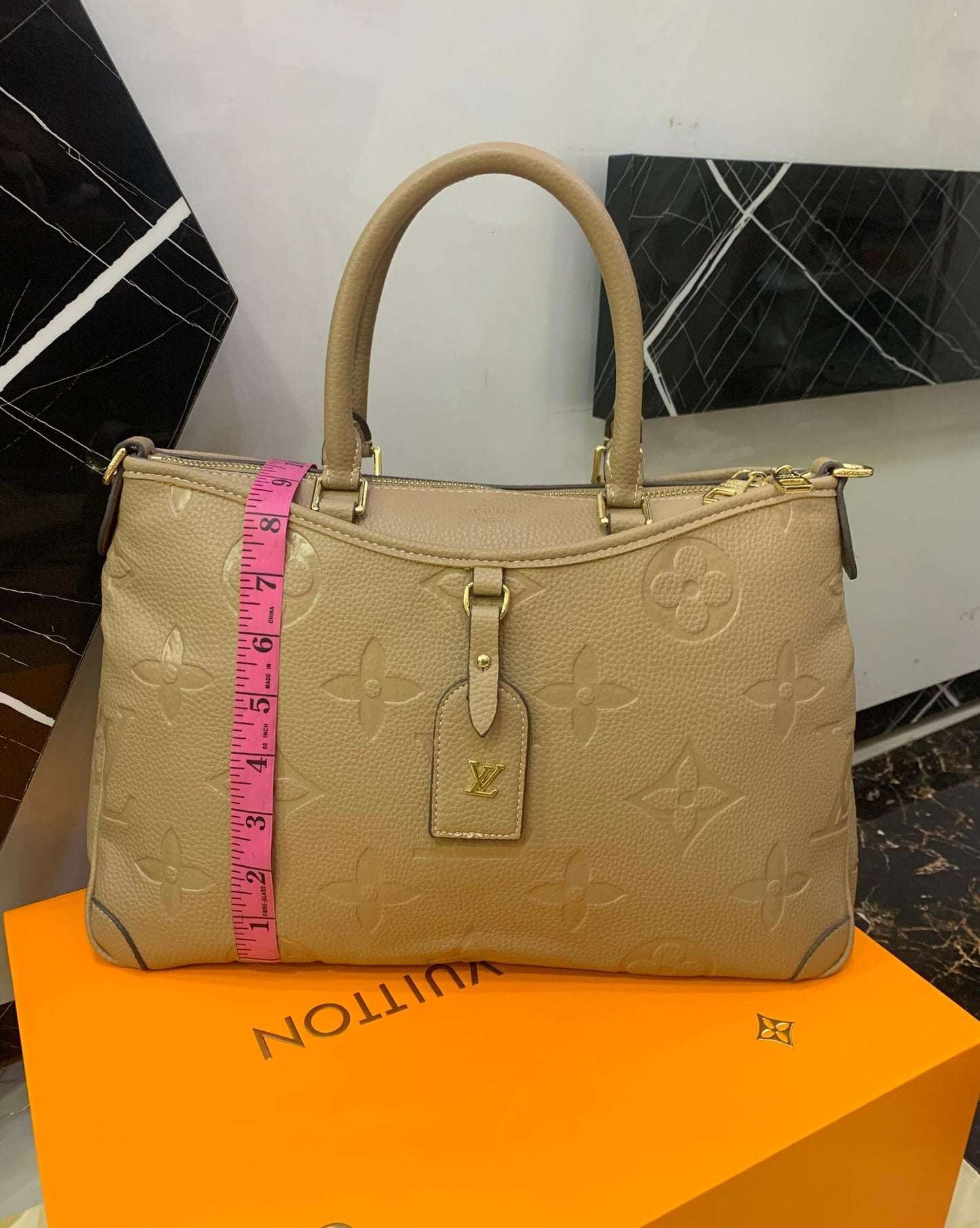 Louis Vuitton Monogram Empreinte Leather Shoulder Tote Bag