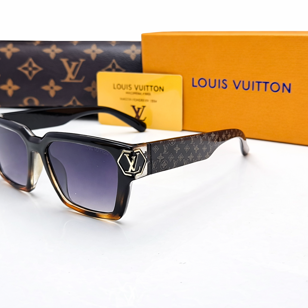 Louis Vuitton-Inspired Oversized Square Monogram Sunglasses