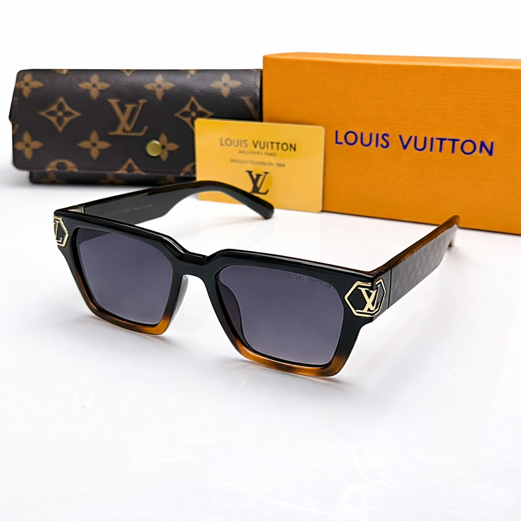 Louis Vuitton-Inspired Oversized Square Monogram Sunglasses