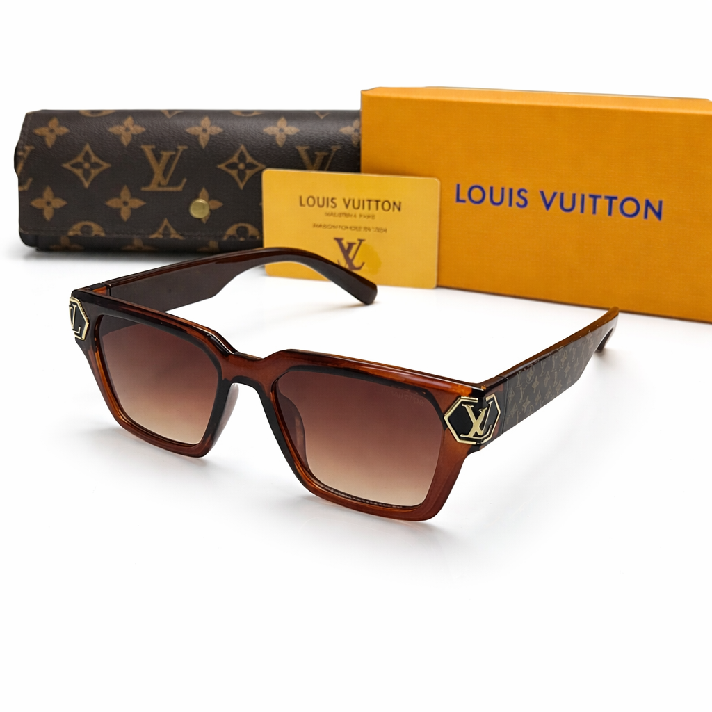 Louis Vuitton-Inspired Oversized Square Monogram Sunglasses