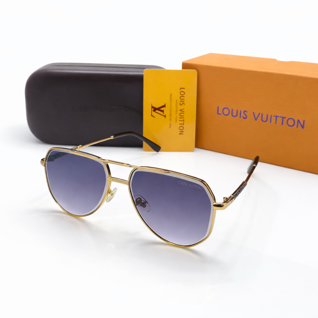 Lo-uis Vuitton Aviator Metal Frame Sunglasses Style