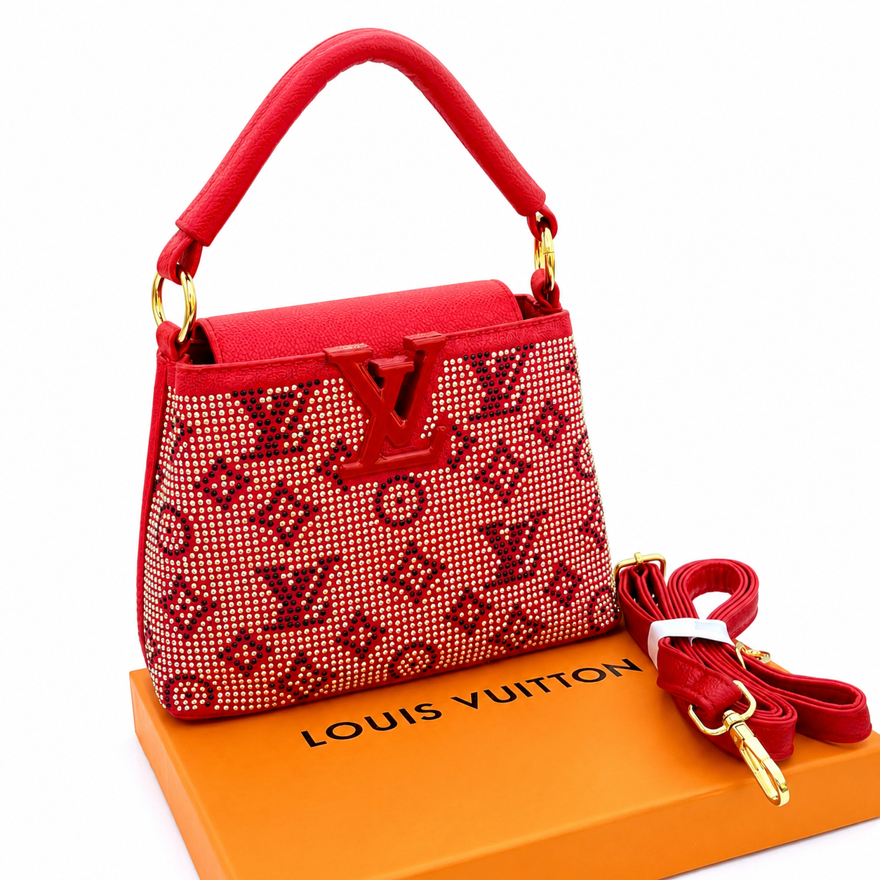 Louis Vuitton Capucines Crystal Monogram Top Handle Bag
