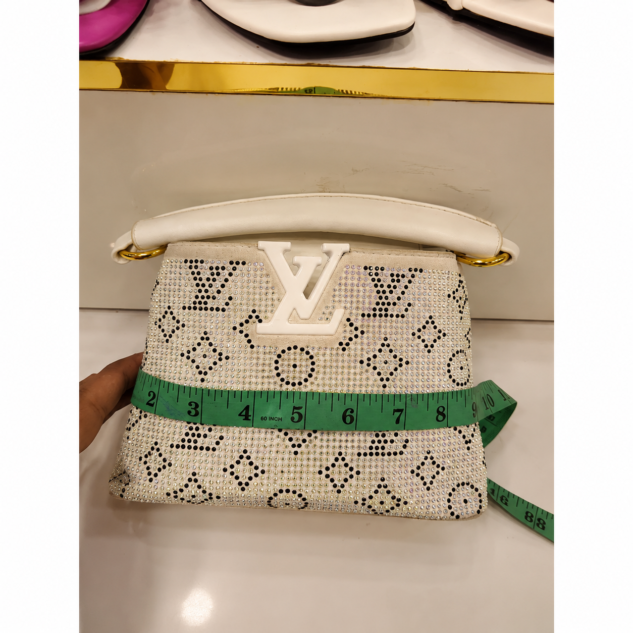 Louis Vuitton Capucines Crystal Monogram Top Handle Bag