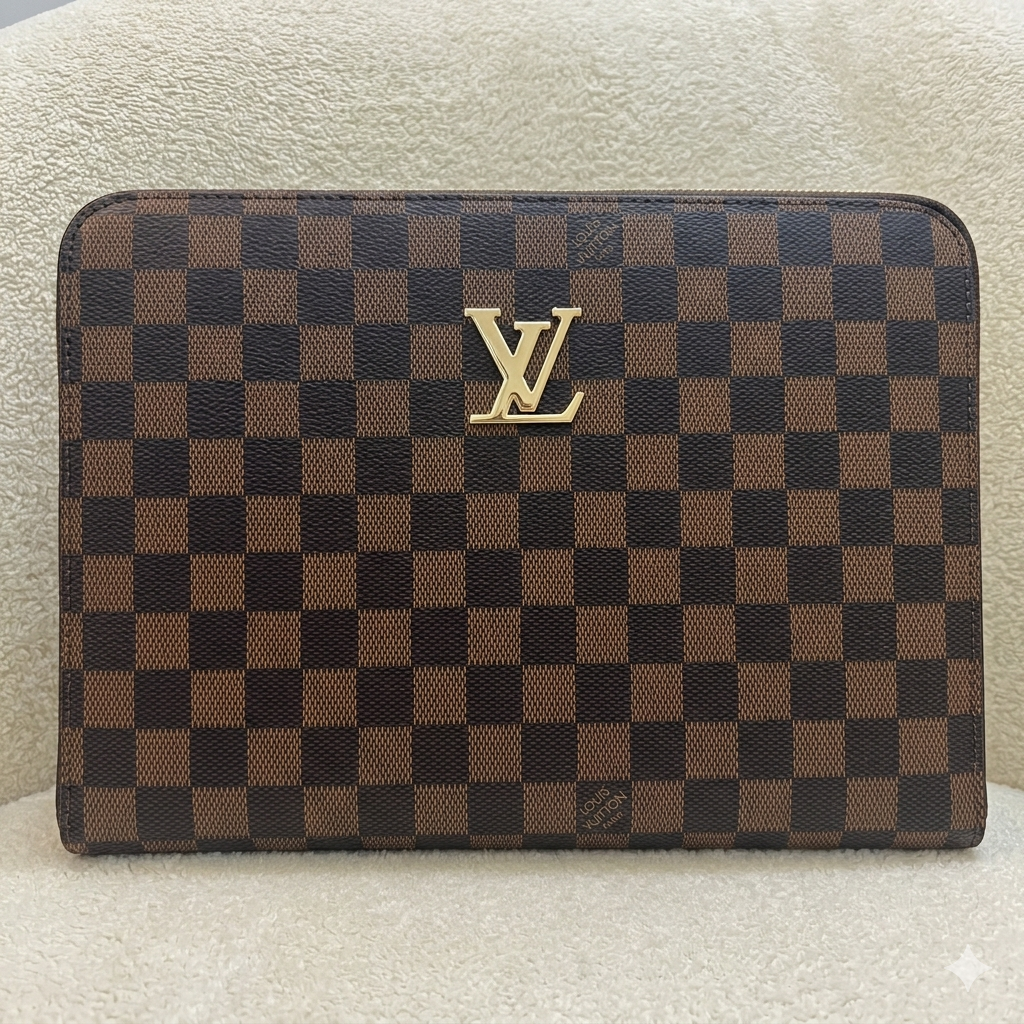 Louis Vuitton Damier Ebene Zip Clutch