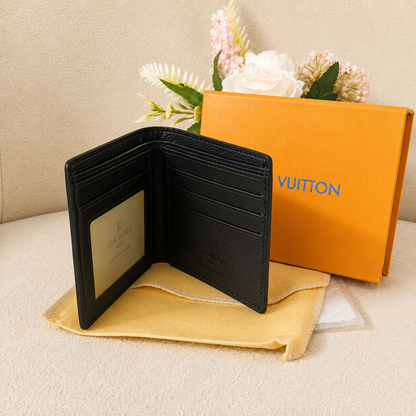 Louis Vuitton Embossed Bi-Fold Wallet – Black Edition
