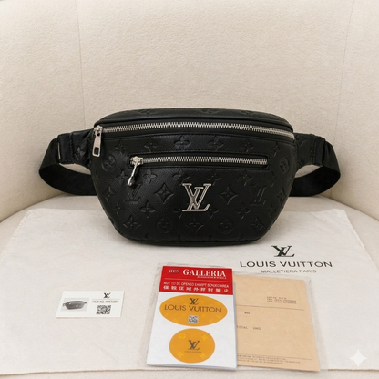 Louis Vuitton Embossed Leather Belt Bag (LV Monogram)