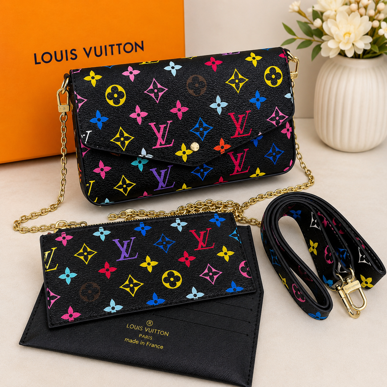 Louis Vuitton Félicie Pochette Monogram Chain Bag