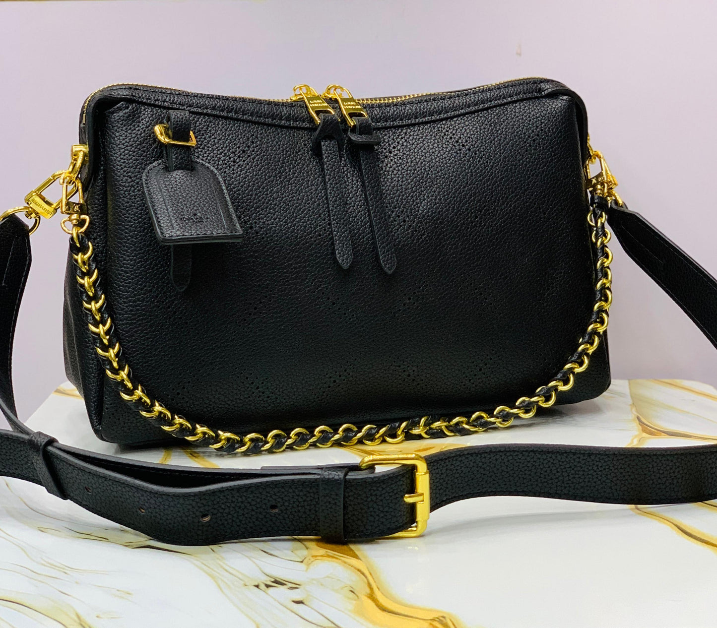 Louis Vuitton Hand It All PM Mahina Leather Bag