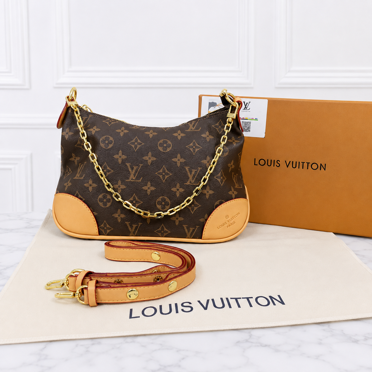 Louis Vuitton Monogram Boulogne Style Shoulder Bag
