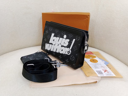 Louis Vuitton Monogram Eclipse Premium Crossbody Clutch Bag