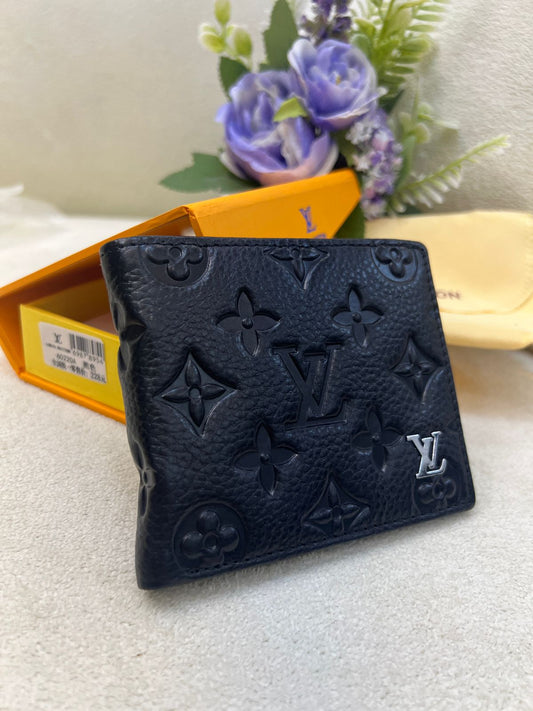 Lo-uis Vuitton Monogram Embossed Bi-Fold Wallet Style