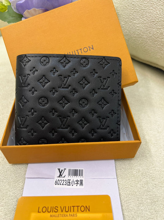 Lo-uis Vuitton Monogram Embossed Bi-Fold Wallet Style
