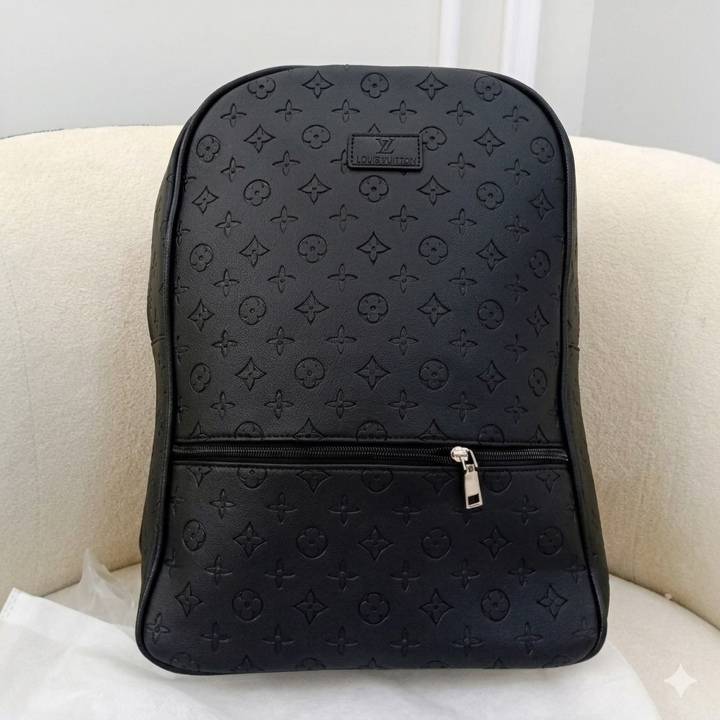Louis Vuitton Monogram Embossed Leather Backpack – Classic Black Edition