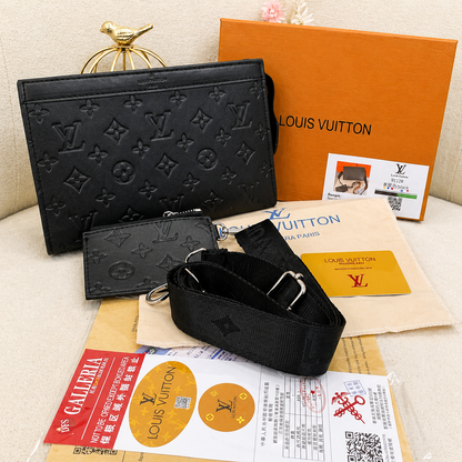 Louis Vuitton Monogram Embossed Premium Crossbody Clutch Bag