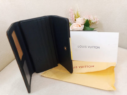 Louis Vuitton Monogram Flap Wallet with LV Lock