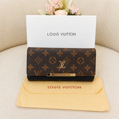Louis Vuitton Monogram Flap Wallet with LV Lock