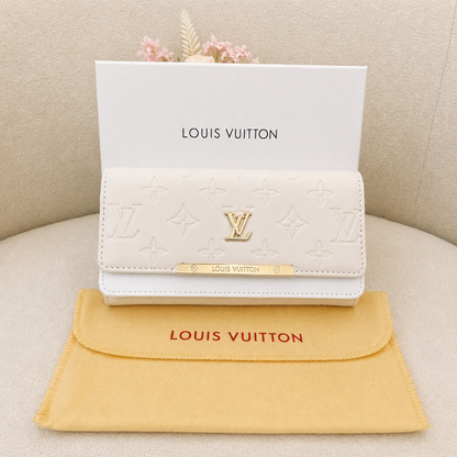 Louis Vuitton Monogram Flap Wallet with LV Lock