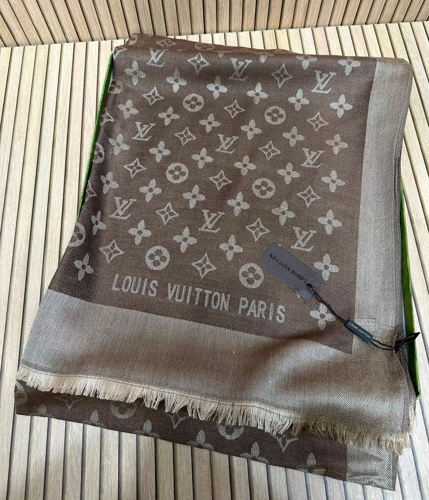 Louis Vuitton Monogram Fringe Shawl