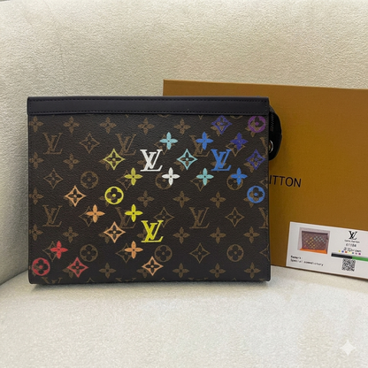 Louis Vuitton Monogram Multicolor Zip Clutch (Rainbow LV Print)