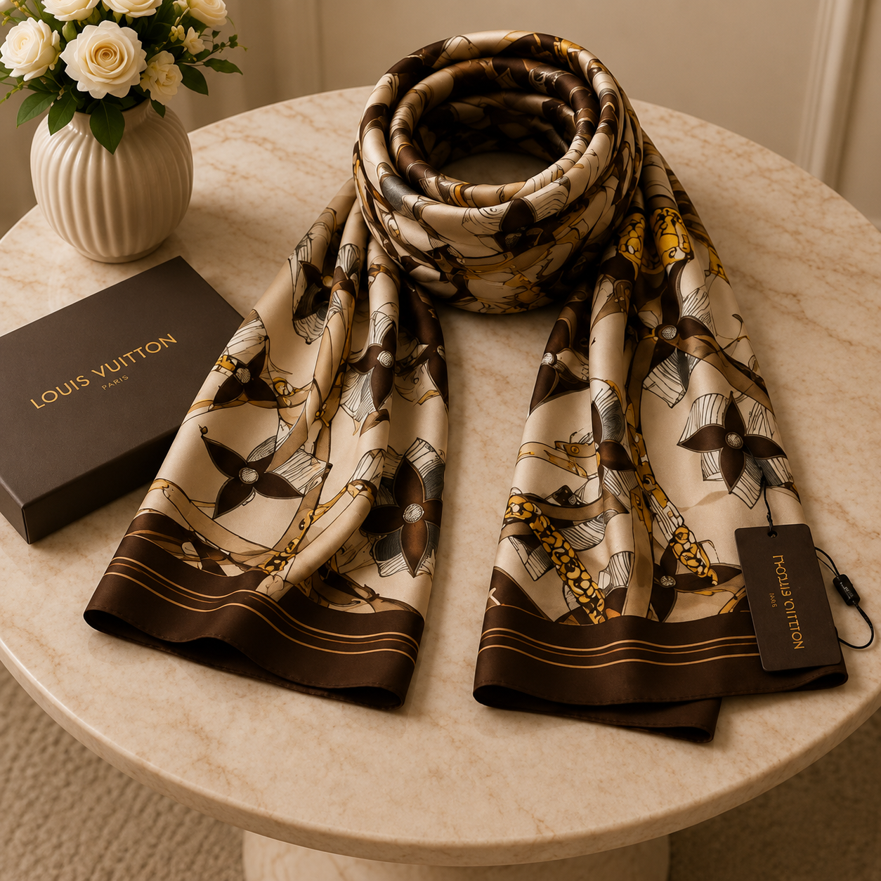 Louis Vuitton Monogram Silk Square Stole