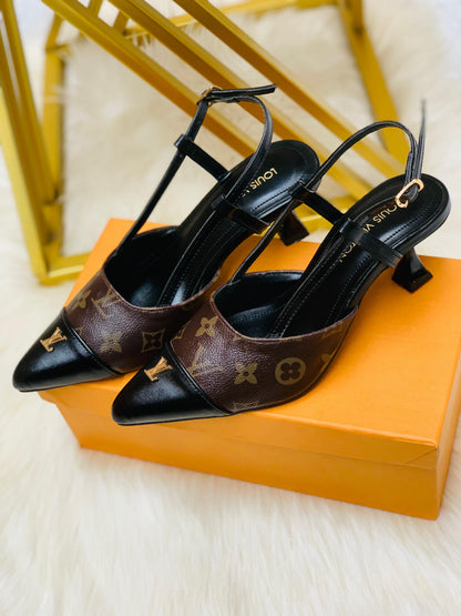Louis Vuitton Monogram Slingback Heels – Elegant Pointed Toe Pumps