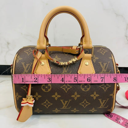 Louis Vuitton Nano Speedy Embossed Leather Bag