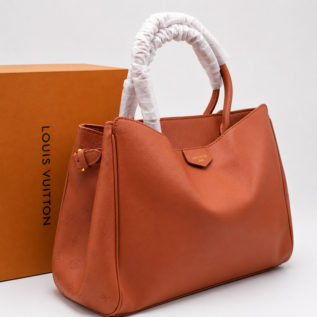 Louis Vuitton Soft Leather Carryall Tote Bag