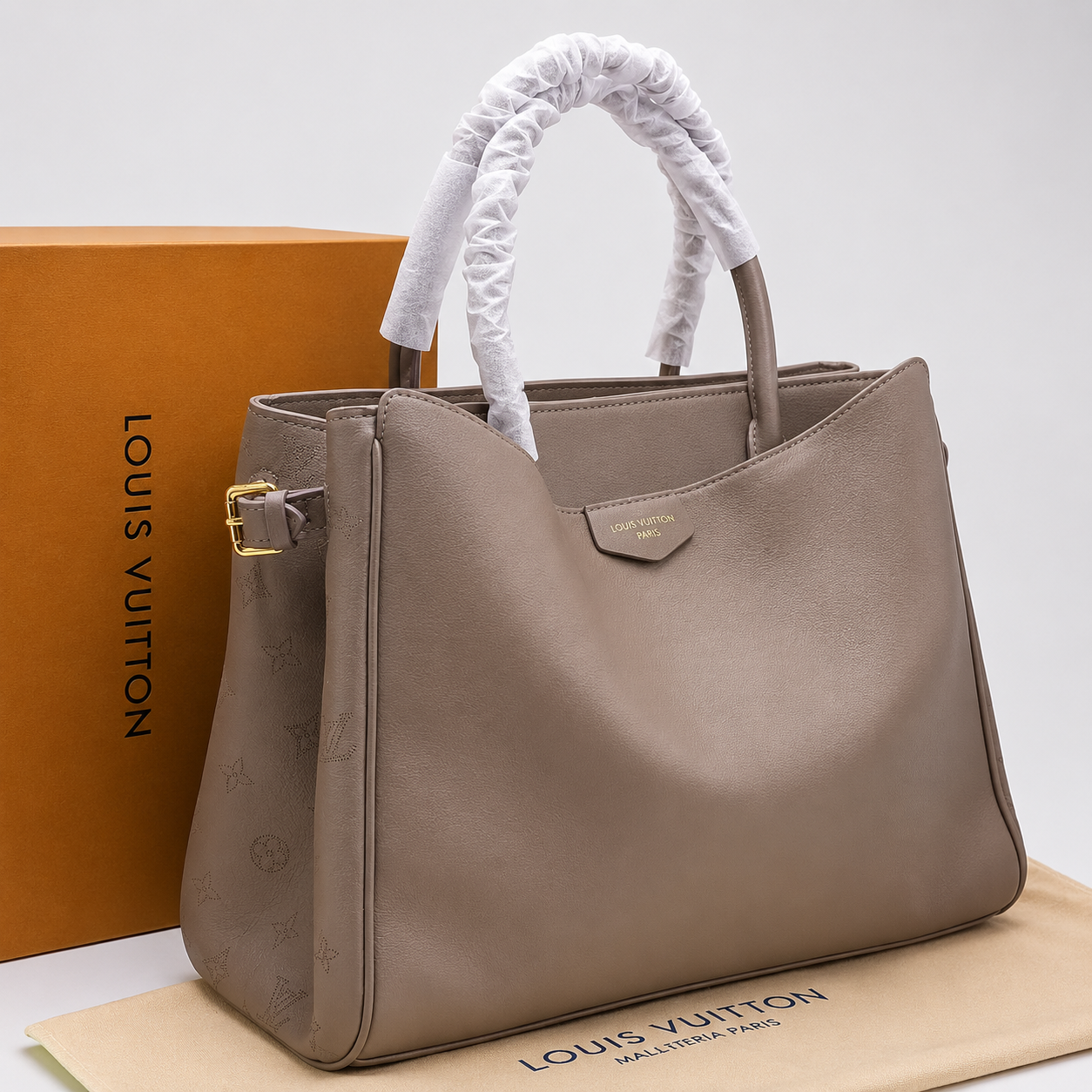 Louis Vuitton Soft Leather Carryall Tote Bag