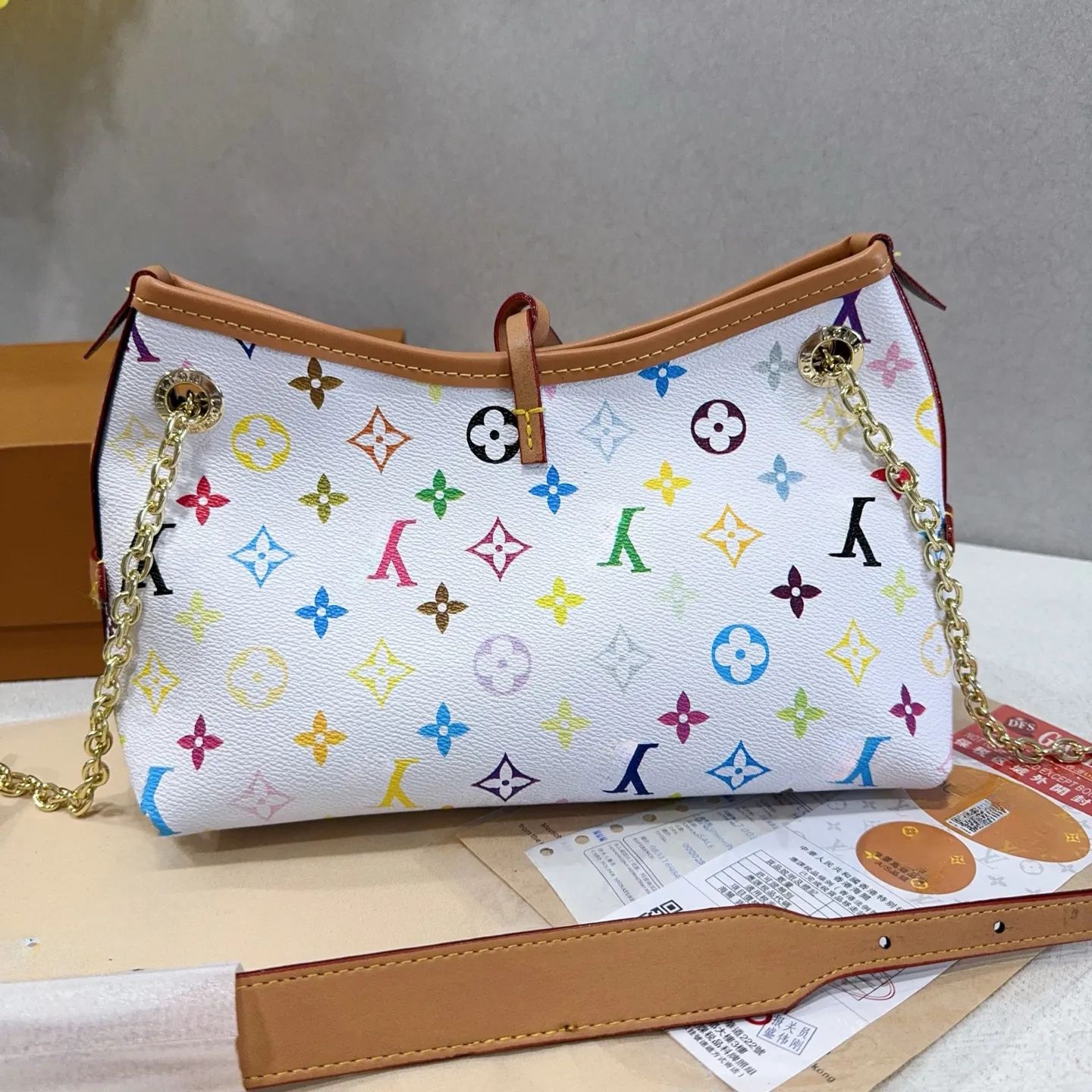 Louis Vuitton x Takashi Murakami CarryAll PM bag