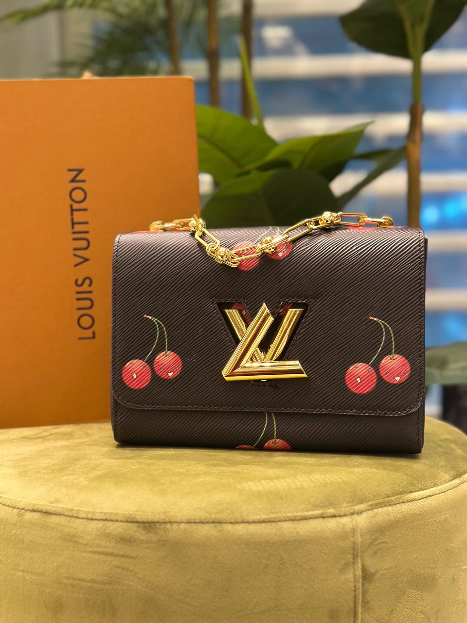 Louis Vuitton x Takashi Murakami Cherry Twist MM Black in Epi