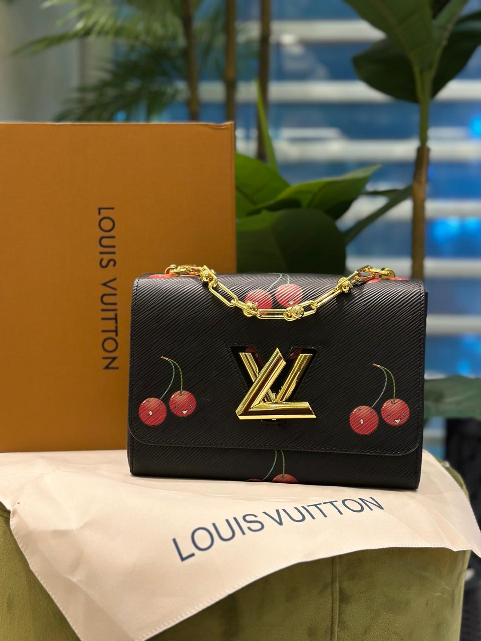 Louis Vuitton x Takashi Murakami Cherry Twist MM Black in Epi