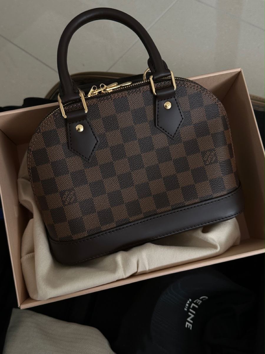 Louis Vuitton Alma BB Bag (Damier Ebene Canvas) - Official Model