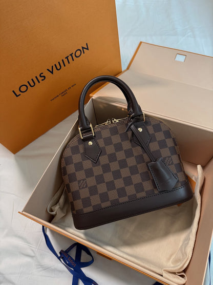 Louis Vuitton Alma BB Bag (Damier Ebene Canvas) - Official Model