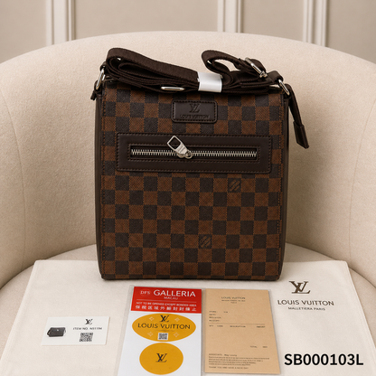 Louis Vuitton Damier Ebene Messenger Crossbody Bag