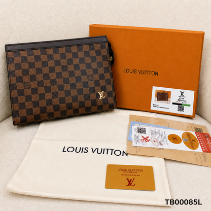 Louis Vuitton Damier Ebene Premium Zip Clutch Pouch