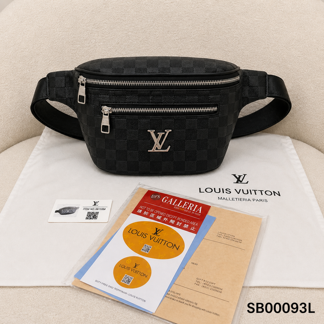 Louis Vuitton Damier Graphite Belt Bag (LV Logo)