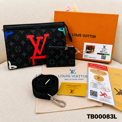 Louis Vuitton Monogram Eclipse Premium Crossbody Clutch Bag