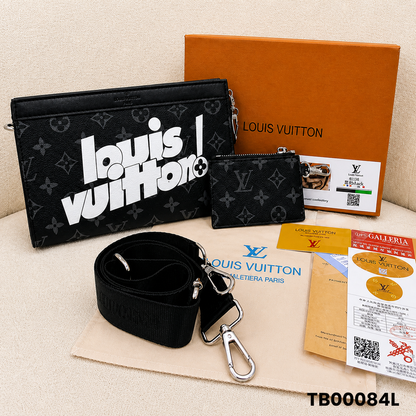 Louis Vuitton Monogram Eclipse Premium Crossbody Clutch Bag