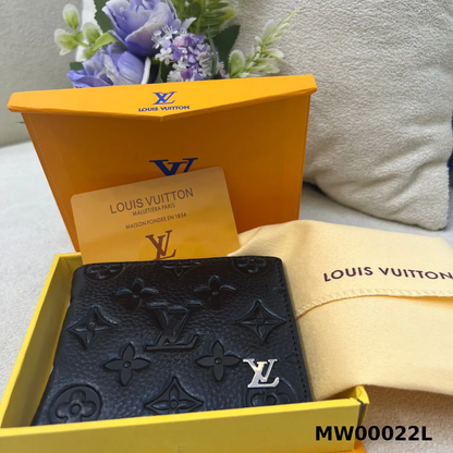 Lo-uis Vuitton Monogram Embossed Bi-Fold Wallet Style