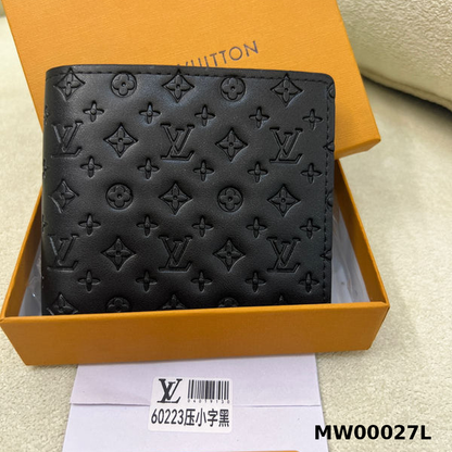 Lo-uis Vuitton Monogram Embossed Bi-Fold Wallet Style
