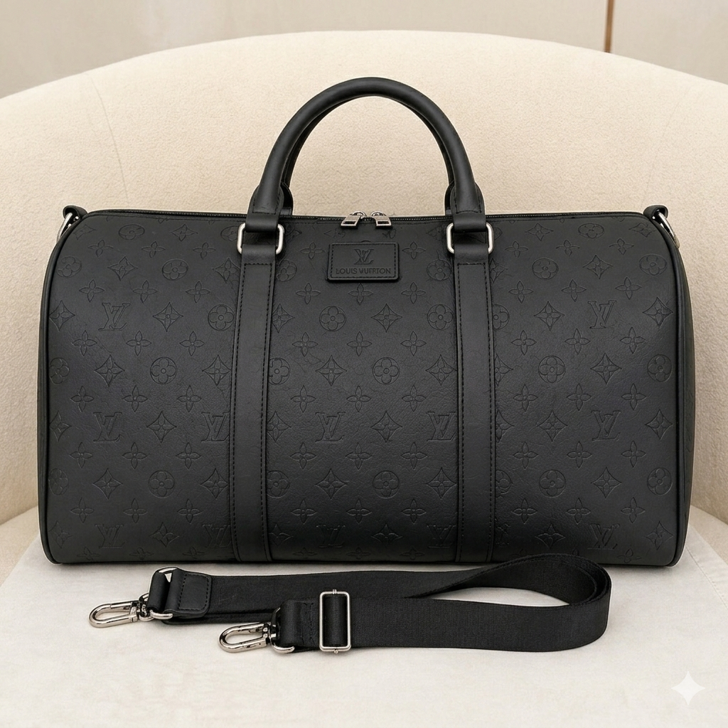 Louis Vuitton Monogram Embossed Leather Duffle Bag