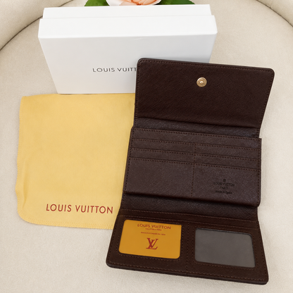 Louis Vuitton Monogram Flap Wallet with LV Lock