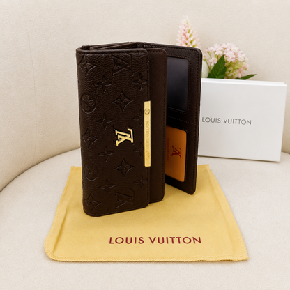 Louis Vuitton Monogram Flap Wallet with LV Lock