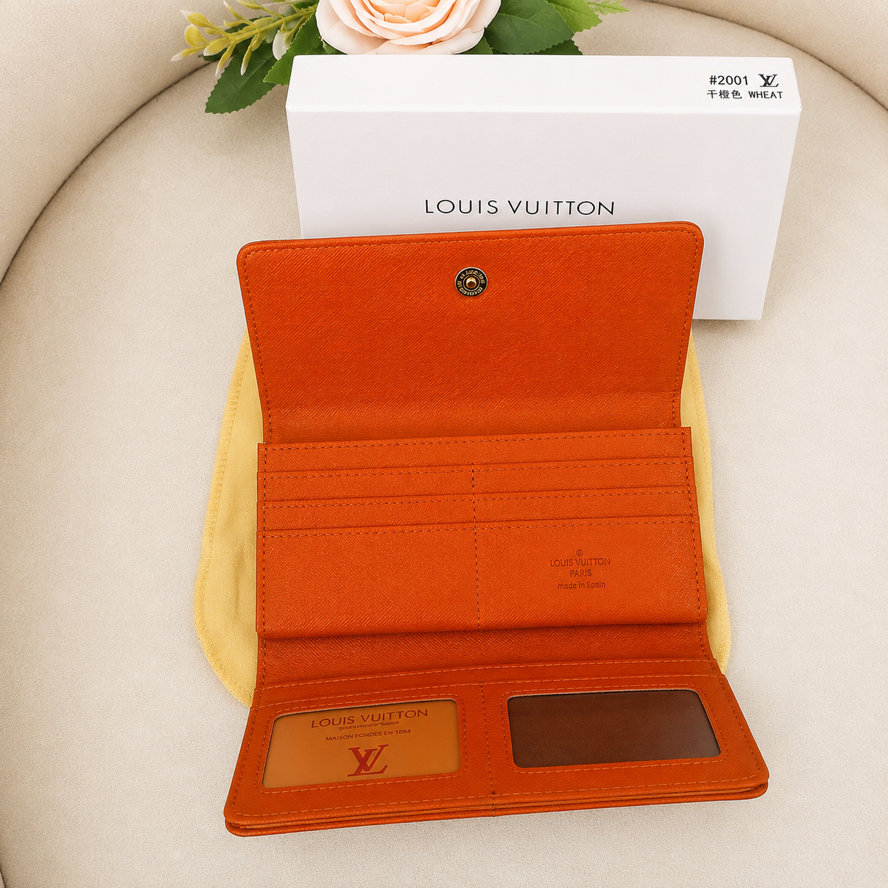 Louis Vuitton Monogram Flap Wallet with LV Lock