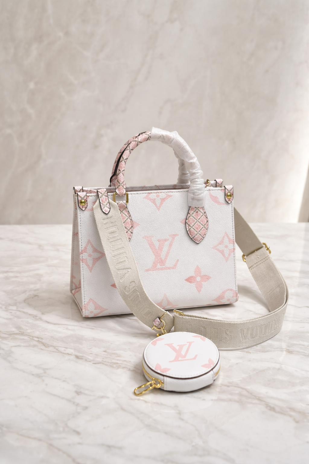Lo-uis Vuitton Style Monogram Mini Tote Bag