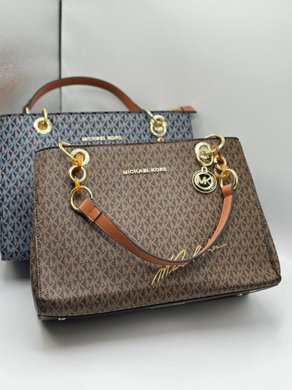 Michael Kors Signature MK Large Tote Bag with Chain Handle