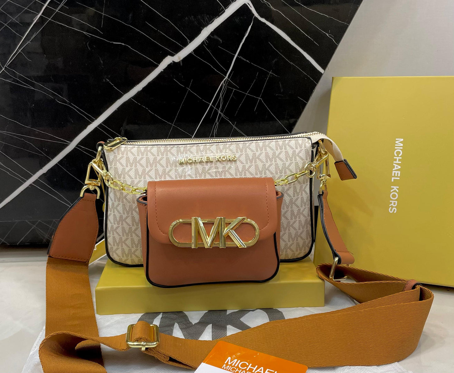 Michael Kors MK Logo Multi-Pouch Crossbody Bag